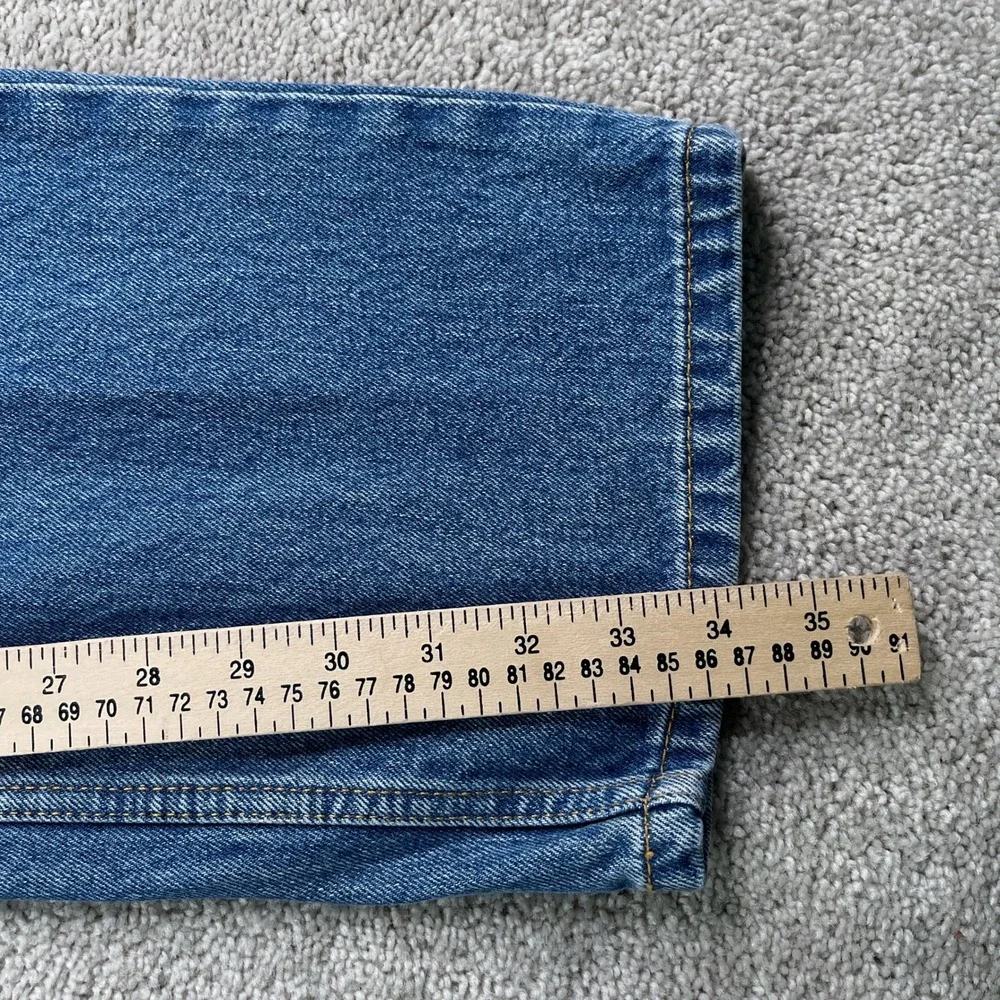 Levis 505 Jeans Mens 38x34 Blue Regular Fit Straight Leg Denim Classic Everyday